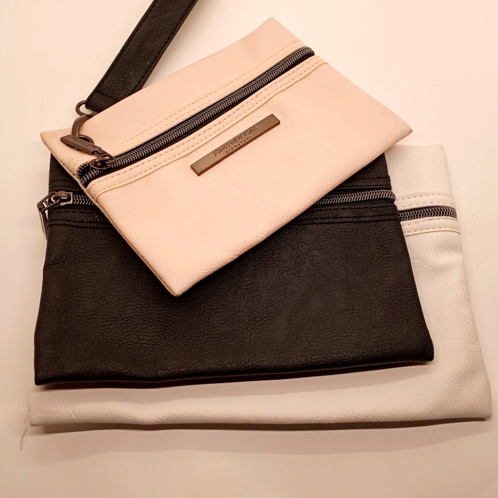 Jones NY 3-piece Wristlet w/detachable strap